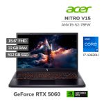 LAPTOP GAMER ACER NITRO V15 ANV15-52-78FW I7-13620H 32GB 512GB SSD RTX 5060 8GB 15.6 FHD WINDOWS 11