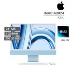 ALL IN ONE APPLE IMAC A2874 CHIP M3 8GB 256GB SSD 24 RETINA 4.5K MAC OS (MQRC3E/A) AZUL