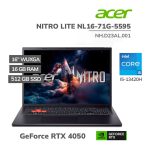 LAPTOP GAMER ACER NITRO LITE NL16-71G-5595 I5-13420H 16GB DDR5 512GB SSD RTX 4050 6GB 16 WUXGA WINDOWS 11 (NH.D23AL.001)