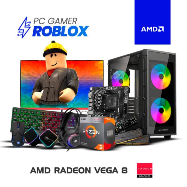 PC GAMER ROBLOX - RYZEN 3 3200G | 16GB (2x8) RAM | 512GB SSD | 23.8" FHD