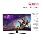 MONITOR GAMER TEROS 31.5" ( TE-3218G ) PANEL VA CURVO | QHD 2560X1440 | 180HZ - 1MS | HDMI - DP