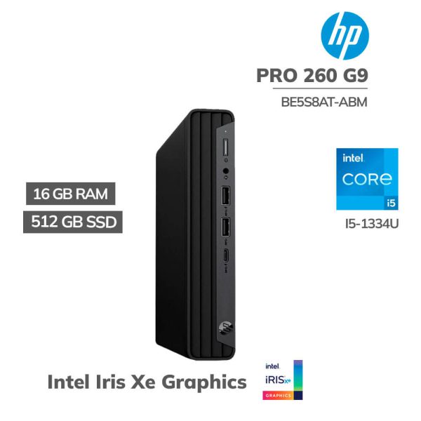 MINI PC HP PRO 260 G9 I5-1334U 16GB DDR4 512GB SSD FREEDOS (BE5S8AT-ABM)