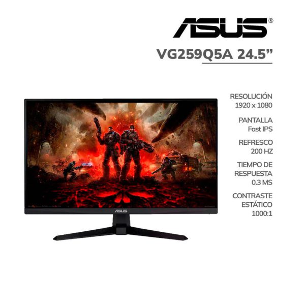 MONITOR GAMER ASUS TUF VG259Q5A 24.5" FULL HD - IPS | 200HZ - 0.3MS | HDMI - DP