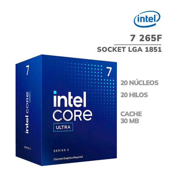 PROCESADOR INTEL CORE ULTRA 7 265F (BX80768265F) LGA 1851
