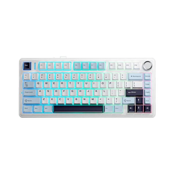 TECLADO GAMER AULA F75 (F75) SWITCH PINK | BLUE/WHITE/DARK PURPLE | LED-RAINBOW
