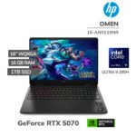 LAPTOP GAMER HP OMEN 16-AN0119NR ULTRA 9 285H 16GB 1TB SSD RTX 5070 8GB 16 WQXGA WINDOWS 11