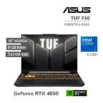 LAPTOP GAMER ASUS TUF F16 FX607VU-ES51 CORE 5-210H 8GB 512GB SSD GEFORCE RTX 4050 6GB 16 WUXGA 144HZ WINDOWS 11