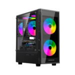 CASE GAMER HALION LUNA BP13 ( LUNA-BP13 ) 550W | PANEL VIDRIO | 3 LED-ARGB - Imagen 6