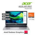 LAPTOP ACER ASPIRE GO AG15-42P-R917 RYZEN 7 7730U 16GB 512GB SSD 15.6 FHD WINDOWS 11 (NX.JJHAA.003)