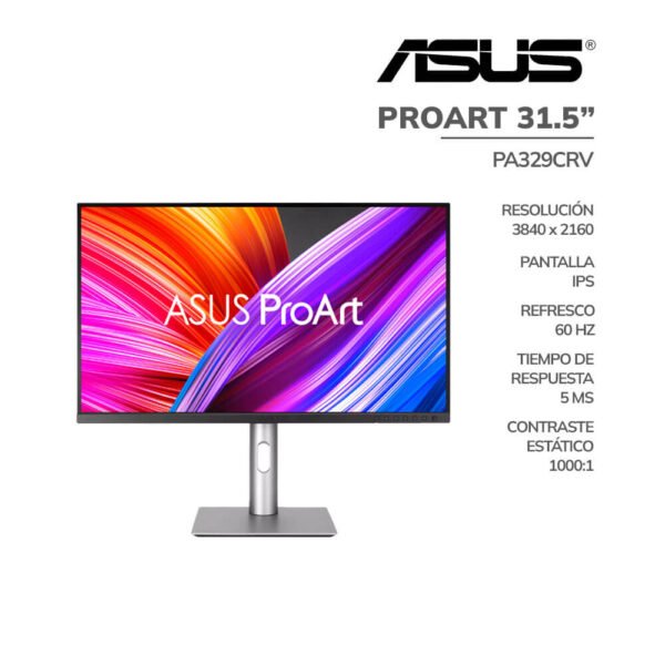 MONITOR ASUS 31.5" PROART (PA329CRV) PANEL IPS | 4K UHD (3840X2160) | HDMI - DP - USB-C