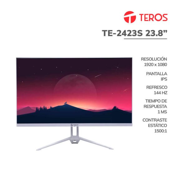 MONITOR GAMER TEROS 23.8" (TE-2423S) PANEL IPS | 144HZ - 1MS | HDMI - DP