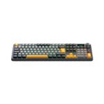 TECLADO GAMER AULA F108 PRO (F108-PRO-SP) WIRED - BT - WIRELESS | BLACK/GREY/YELLOW | SWITCH REAPER | LED-RGB