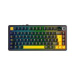 TECLADO GAMER AULA F75MAX (F75MAX-SP) WIRED - WIRELESS - BT | BLACK/DAR BLUE/ORANGE | SWITCH STAR VECTOR | LED-RGB