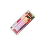 TECLADO GAMER ROYAL KLUDGE RK X87 (RK X87) WIRED - WIRELESS - BT | SWITCH CREAM | BORDEAUX RED | LED-RGB