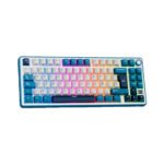 TECLADO GAMER ROYAL KLUDGE RK X87 (RK X87) WIRED - WIRELESS - BT | SWITCH CREAM | PRUSSIAN BLUE | LED-RGB