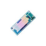 TECLADO GAMER ROYAL KLUDGE RK X87 (RK X87) WIRED - WIRELESS - BT | SWITCH CREAM | PRUSSIAN BLUE | LED-RGB