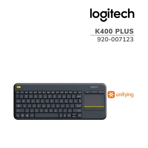 TECLADO LOGITECH K400 PLUS WIRELESS TOUCH SP BLACK (PN 920-007123)