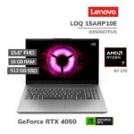 LAPTOP GAMER LENOVO LOQ 15ARP10E RYZEN 7 170 16GB DDR5 512GB SSD RTX 4050 6GB 15.6 FHD WINDOWS 11 (83S0007FUS)