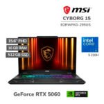 LAPTOP GAMER MSI CYBORG 15 B2RWFKG-295US CORE 5 210H 16GB 512GB SSD RTX 5060 8GB 15.6 FHD WINDOWS 11