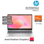 LAPTOP HP 15-FC0371LA RYZEN 7-7730U 16GB 512GB SSD 15.6 FHD FREEDOS (D5MN1LA)