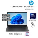 LAPTOP HP OMNIBOOK 3 16-BU0305 ULTRA 5 225U 8GB 512GB SSD 16 WUXGA TOUCHSCREEN WINDOWS 11 (D7NF1UA-ABA)