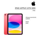 IPAD APPLE 11TH GEN CHIP A16 6GB 128GB 11" IPS IOS (MD4E4LL/A)12MP BT|WIFI|PINK