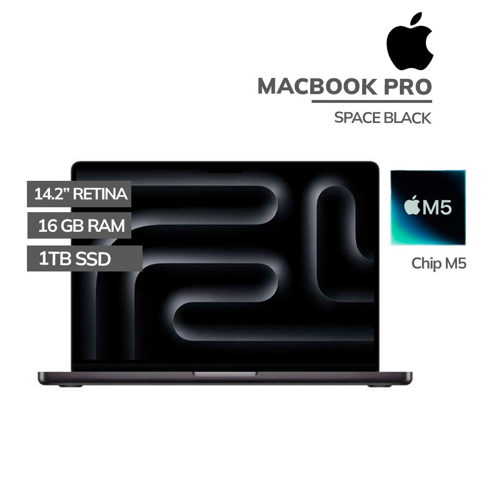 MDE14E MACBOOK APPLE PRO 16GB 1TB SSD 14.2 LIQUID RETINA SPACE BLACK (MDE14E/A) - Imagen 1
