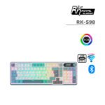 TECLADO GAMER ROYAL KLUDGE ( RK-S98 ) LIGHT CLOUD | TRI-MODES WIRELESS - BT - USB | CHARTREUSE SWITCH | LED-RGB
