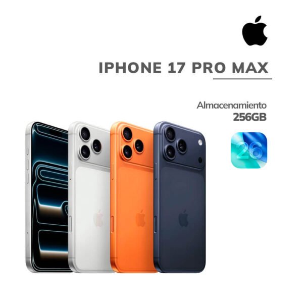 APPLE IPHONE 17 PRO MAX CHIP FISICO | CHIP A19 PRO - 5G | 256GB - IOS 26 | PANTALLA OLED 6.9"