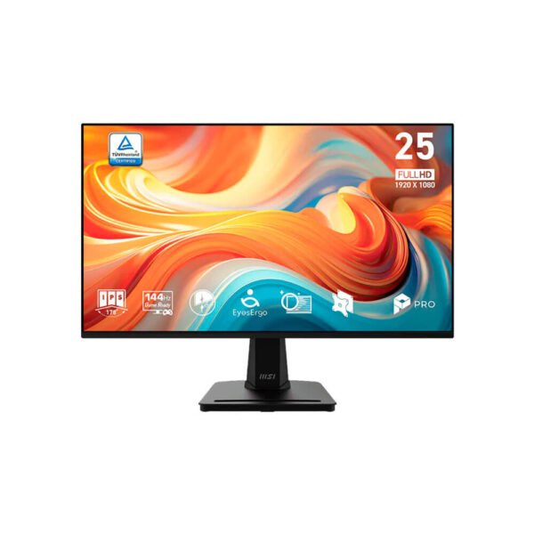 MONITOR MSI 24.5" PRO MP251 E14L (3PD2) PANEL IPS| 144HZ/ 1MS| VGA- HDMI