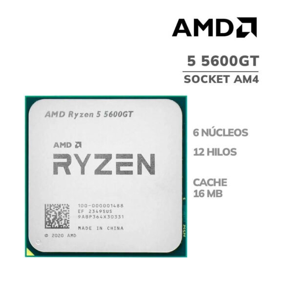 PROCESADOR AMD RYZEN 5 5600GT OEM (100-100001488BOX) AM4