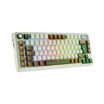 TECLADO GAMER ROYAL KLUDGE RK L75 (RK L75) WIRED - WIRELESS - BT | SWITCH CREAMY | PALM GREEN | LED-RGB