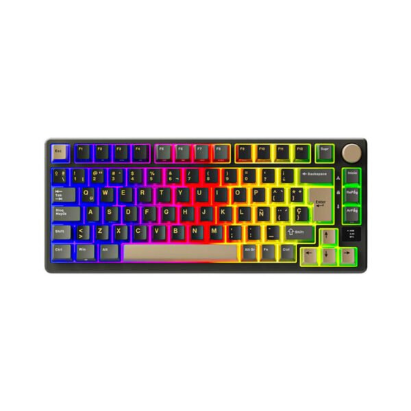 TECLADO GAMER ROYAL KLUDGE (RK-M75) PHANTOM | CREAM SWITCH | WIRED - WIRELESS - BT | LED-RGB