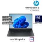 LAPTOP HP OMNIBOOK 3 17-DG0107DX ULTRA 7-255U 16GB DDR5 512GB SSD 17.3 FHD IPS WINDOWS 11 (D7NF3UA-ABA)