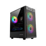 CASE GAMER HALION DATAONE BP4 ( BP4-BK ) S/FUENTE | VIDRIO TEMPLADO | 3 LED-RAINBOW - Imagen 2