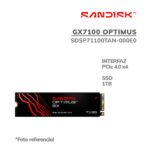 DISCO SOLIDO SSD SANDISK 1TB GX7100 OPTIMUS ( SDSP71100TAN-000E0 ) PCIE 4.0| NVME M.2