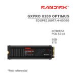 DISCO SOLIDO SSD SANDISK 1TB GXPRO 8100 OPTIMUS ( SDSP82100TAH-000E0 ) PCIE 5.0| NVME M.2