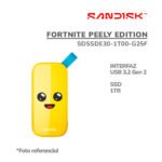 DISCO SSD EXTERNO SANDISK 1TB FORTNITE ( SDSSDE30-1T00-G25F ) YELLOW USB-C A USB-A