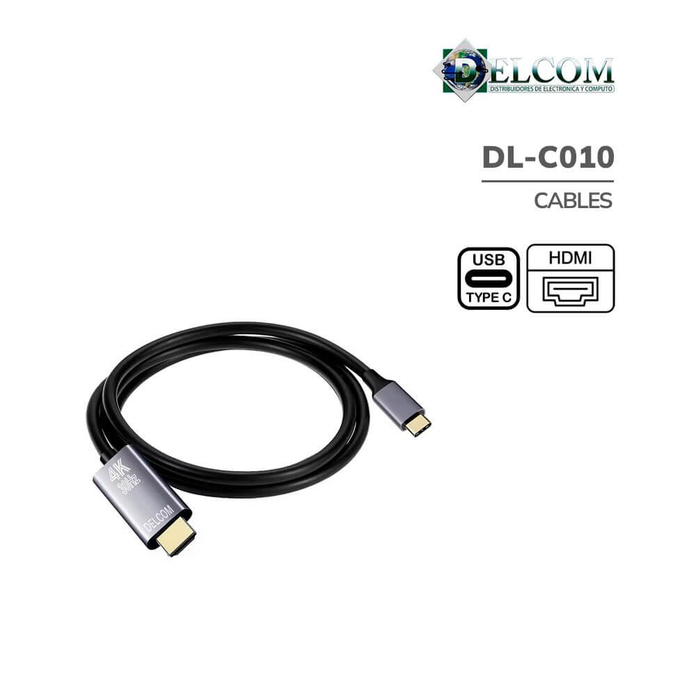 cable-usb-c-a-hdmi-4k-delcom-dl-c010-1.8-mt-pc-speed CABLE USB-C A HDMI 4K DELCOM (DL-C010) | 1.8 MT