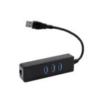 HUB USB DELCOM - 3 PUERTOS USB 3.0 - 1 PUERTO ETHERNET GIGABIT