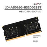 MEMORIA SODIMM LEXAR 16GB/3200MHZ DDR4 (LD4AS016G-B3200GSST)