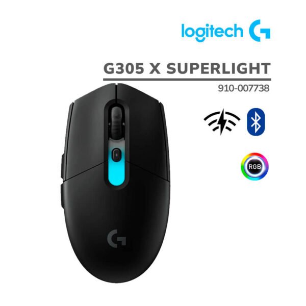 MOUSE GAMER LOGITECH G305 X SUPERLIGHT (910-007738) HERO 44K| LIGHTSPEED| LED-RGB